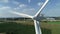 Onshore wind farm green fields, 4k