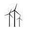 Onshore wind turbine towers renewable energy farm