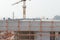 Onstruction site with crane