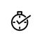 Ontime icon vector with outline style icon set