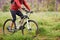 Onto the next adventure. A cropped shot of a cyclist riding a trail.