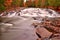 Ontonagon River Waterfalls in Autumn Above Bond Falls