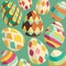ood themed collection of easter eggs as pattern background