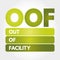 OOF - Out Of Facility acronym, business concept