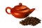 Oolong tea Dongding and teapot