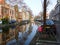 Ooseinde street and channel in Delft in Netherlands.