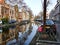 Ooseinde street and channel in Delft in Netherlands.