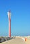 OOSTENDE, BELGIUM - September 7, 2016: Modern radar tower