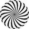 Op Art Rotating Windmills Black and White