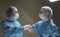 OP doctors shaking hands after successfull work