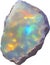 Opal stone, colorful gemstone clipart. AI-Generated.