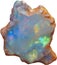 Opal stone, colorful gemstone clipart. AI-Generated.