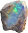 Opal stone, colorful gemstone clipart. AI-Generated.