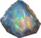 Opal stone, colorful gemstone clipart. AI-Generated.