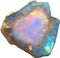 Opal stone, colorful gemstone clipart. AI-Generated.