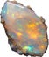 Opal stone, colorful gemstone clipart. AI-Generated.