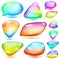 Opaque multicolored glass shapes