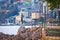 Opatija bay statue and waterfront view