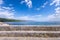 Opatija on the coastal promenade with a view of Rijeka