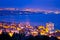 Opatija and Kvarner bay evening panoramic coastline view