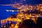 Opatija riviera bay evening view