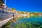 Opatija riviera beach and coastline view near Volosko