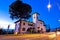 Opatija Town hall and street evening view