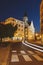 Opava city hall at night