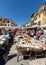 The open air market in Lazise at Garda Lake. Italy
