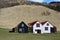 Open air museum with Old typical rural Icelandic houses