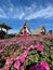 Open-air museum with traditional colorful thatched houses where you can buy local handicrafts, Santana, Madeira, Portugal