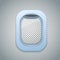 Open Aircraft window. Plane porthole on transparent background. Vector.