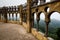 Open Arch Windows in Pena Palace with View on City of Sintra