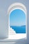 An open archway with a view of the sea, AI