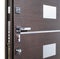 Open armored door. Door lock, Dark brown door closeup. Modern interior design, door handle. New house concept. Real estate.