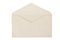 Open balnk white envelope isolated