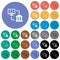 Open banking API round flat multi colored icons