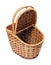Open basket for picnic isolated