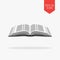 Open bible icon. Flat design gray color symbol. Modern UI web na