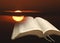 Open bible psalms holy word of god sunset sun heavens gospel