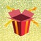 Open birthday giftbox