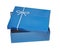 Open blue gift box