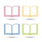 Open Book - Colorful And Editable Vector Icons - Isolated On White