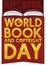 Open Book and Commemorative Ribbon to Celebrate World Book Day, Vector Illustration