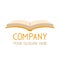 Open book icon. Logo for bookstore, shop etc.