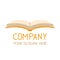 Open book icon. Logo for bookstore, shop etc.