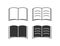 Open book icon. Time read symbol. Sign liblary vector