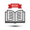 Open Book Icon. Vector Reading Symbol