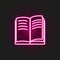 open book neon style icon. Simple thin line, outline vector of education icons for ui and ux, website or mobile application