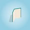 Open book stands upright icon, isometric 3d style